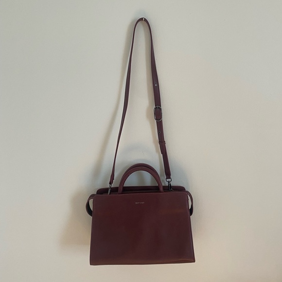 Matt & Nat Handbags - Matt & Nat Maroon Crossbody Satchel